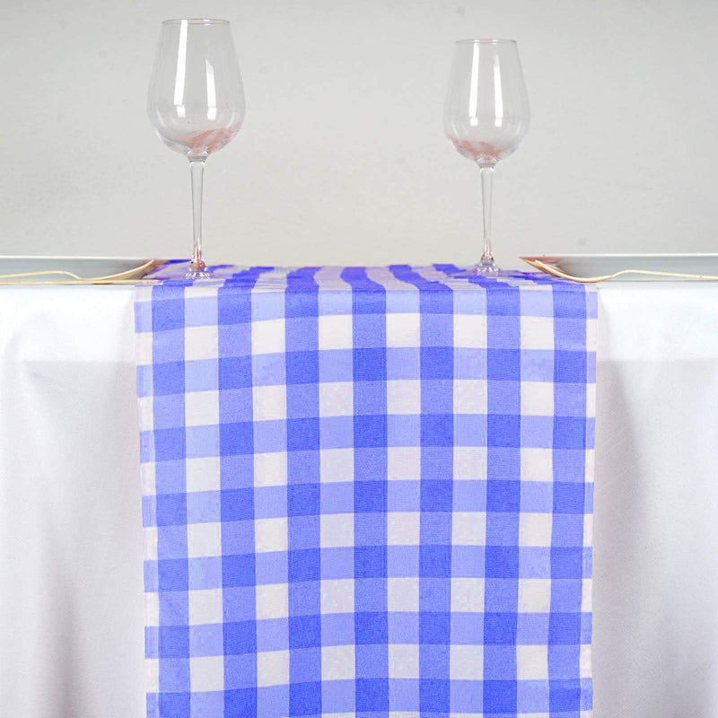 Checkered Gingham Polyester Table Runner