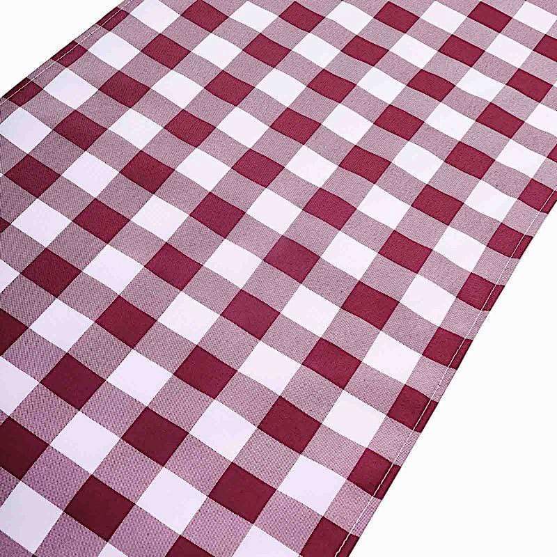 Checkered Gingham Polyester Table Runner