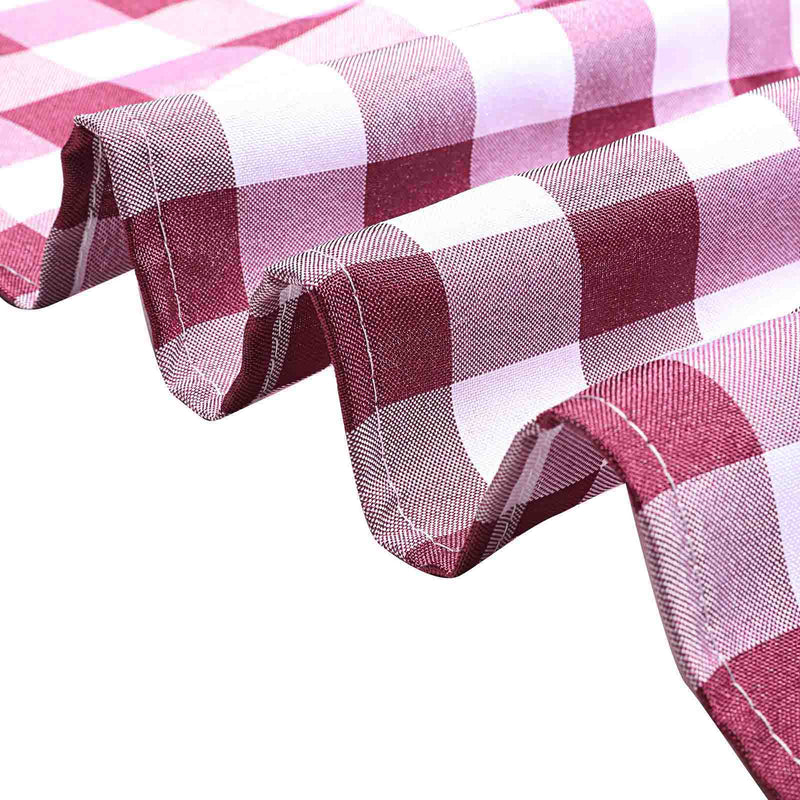 Checkered Gingham Polyester Table Runner