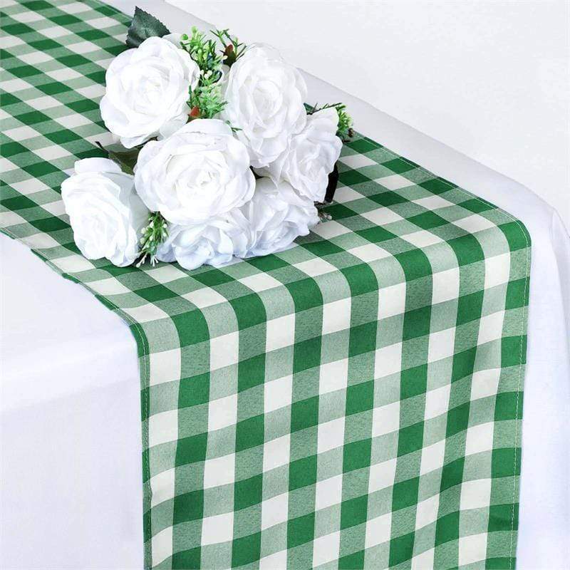 Checkered Gingham Polyester Table Runner