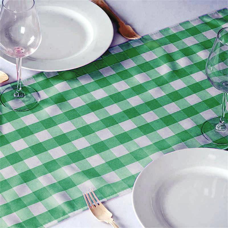 Checkered Gingham Polyester Table Runner