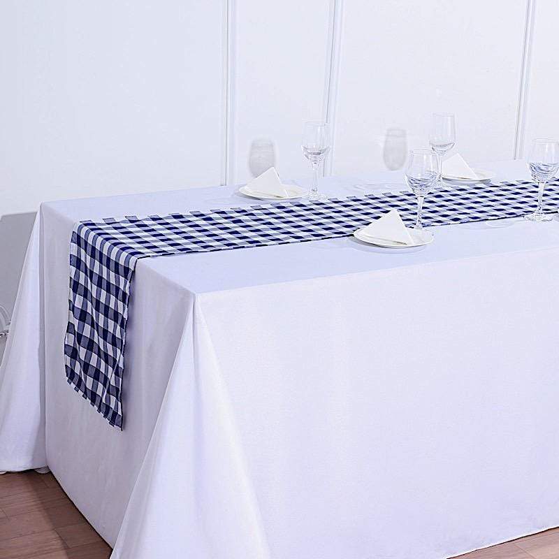Checkered Gingham Polyester Table Runner