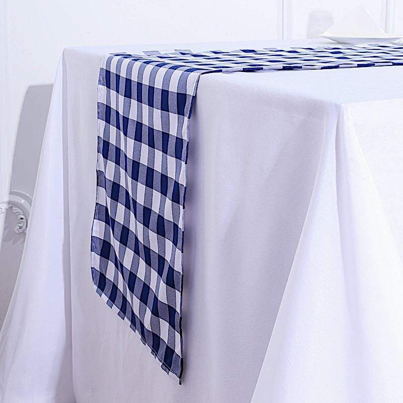 Checkered Gingham Polyester Table Runner
