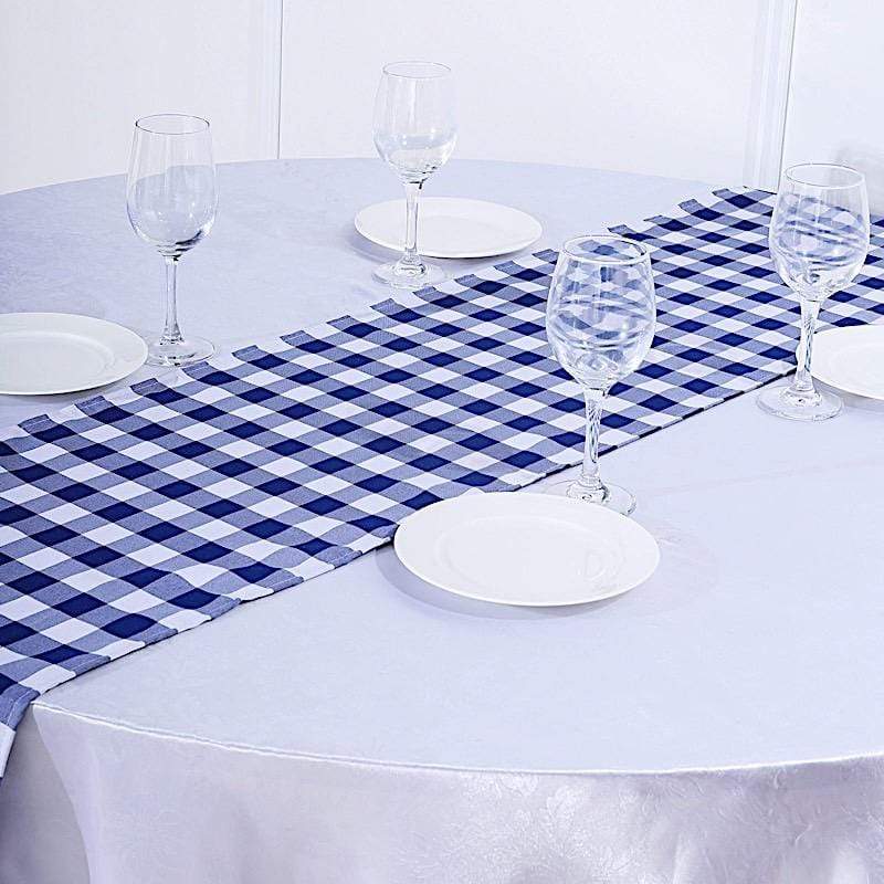 Checkered Gingham Polyester Table Runner