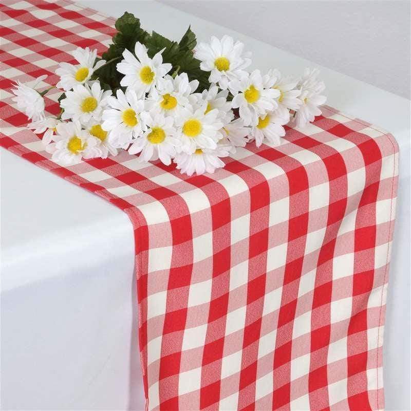 Checkered Gingham Polyester Table Runner