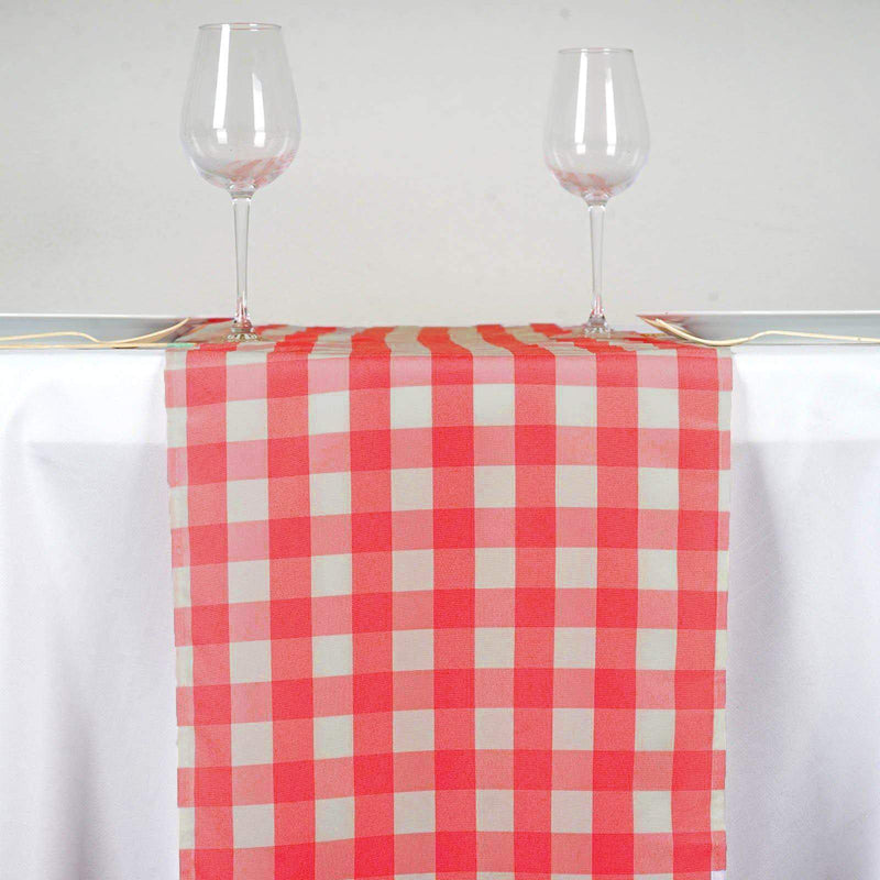 Checkered Gingham Polyester Table Runner