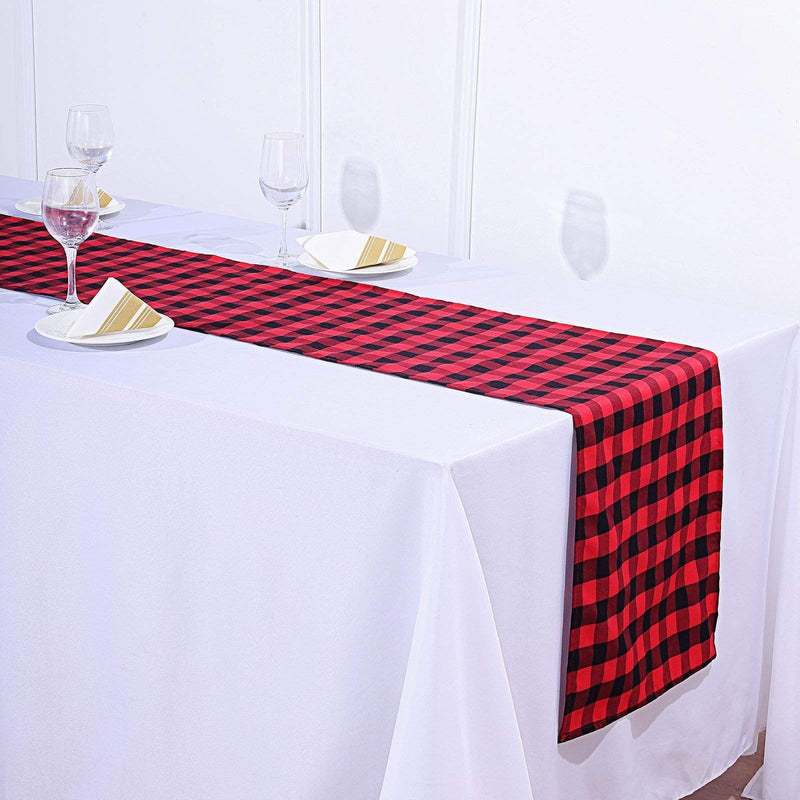 Checkered Gingham Polyester Table Runner