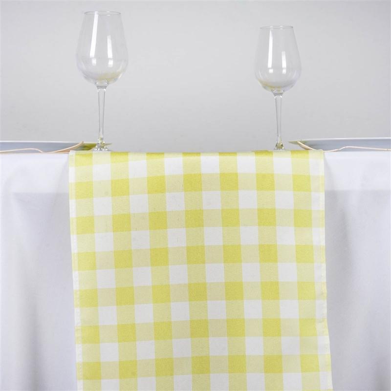 Checkered Gingham Polyester Table Runner