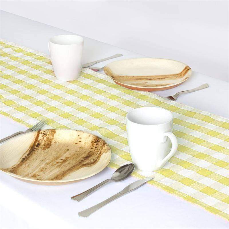 Checkered Gingham Polyester Table Runner