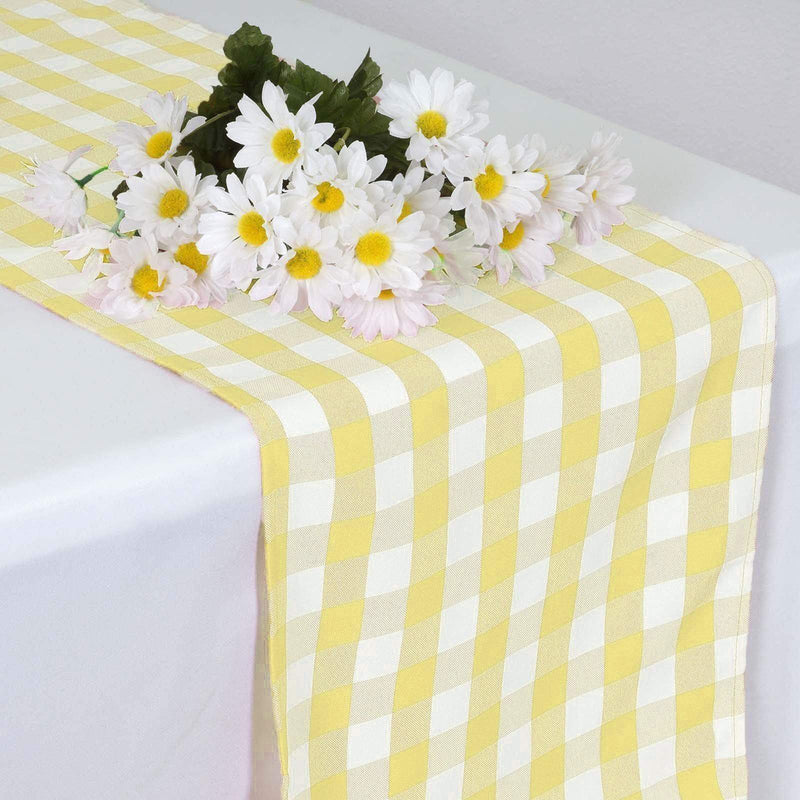 Checkered Gingham Polyester Table Runner