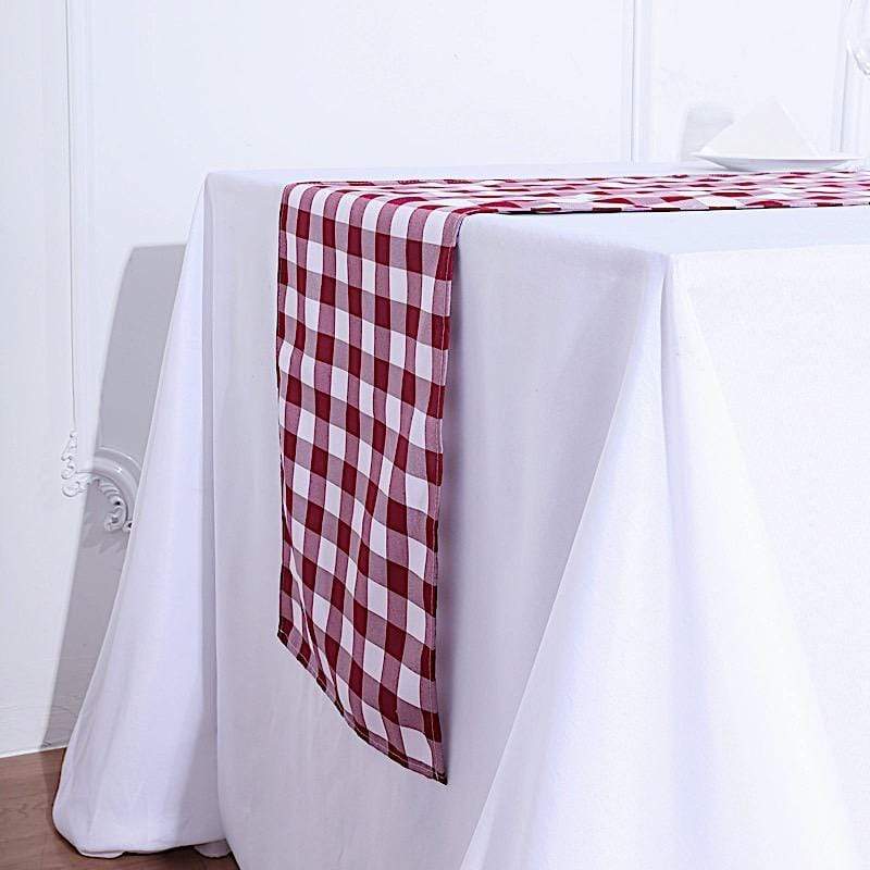 Checkered Gingham Polyester Table Runner
