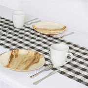 Checkered Gingham Polyester Table Runner RUN_CHK_BLK