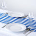 Checkered Gingham Polyester Table Runner RUN_CHK_BLUE