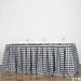 Checkered Gingham Polyester Table Skirt SKT_CHK_BLK_21