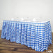 Checkered Gingham Polyester Table Skirt SKT_CHK_BLUE_14