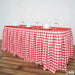 Checkered Gingham Polyester Table Skirt SKT_CHK_RED_14