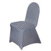 Checkered Spandex Stretchable Chair Cover - Black and White CHAIR_SPXCHK_BLK