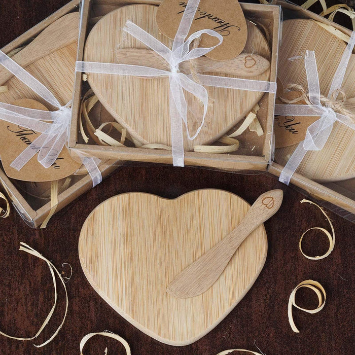 Cheese Board Set with Gift Box Rustic Wedding Party Favors