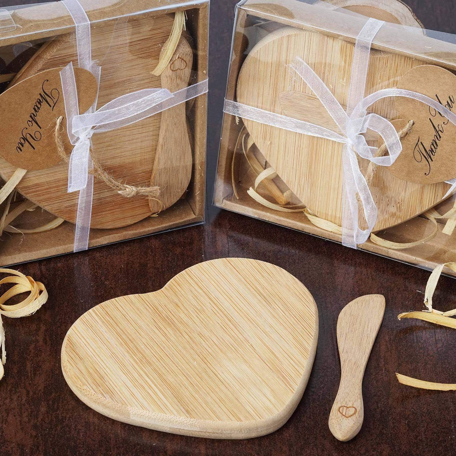 Cheese Board Set with Gift Box Rustic Wedding Party Favors FAV_W01_NAT