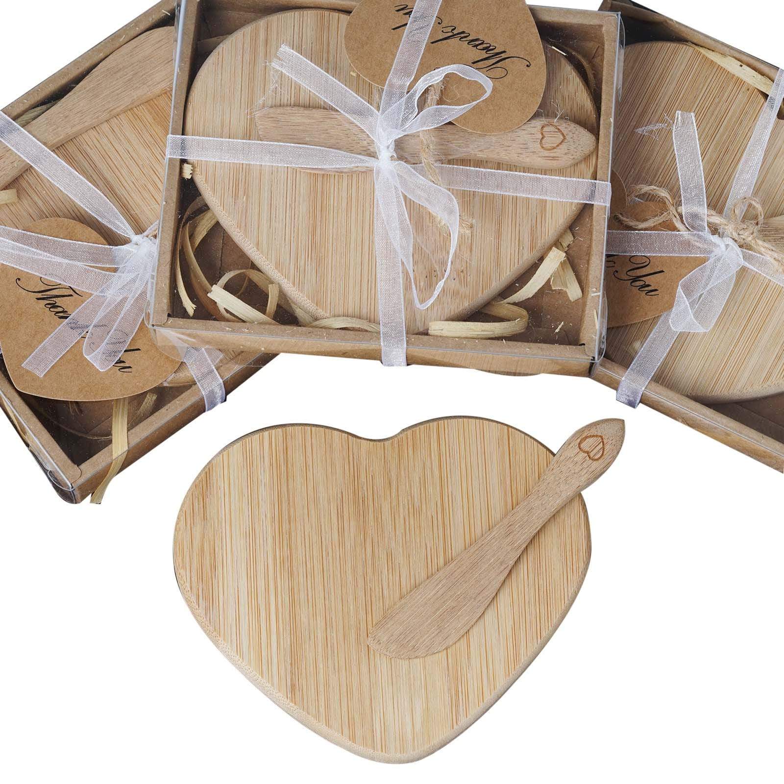 Cheese Board Set with Gift Box Rustic Wedding Party Favors FAV_W01_NAT