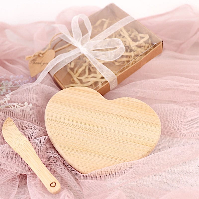 Cheese Board Set with Gift Box Rustic Wedding Party Favors FAV_W01_NAT