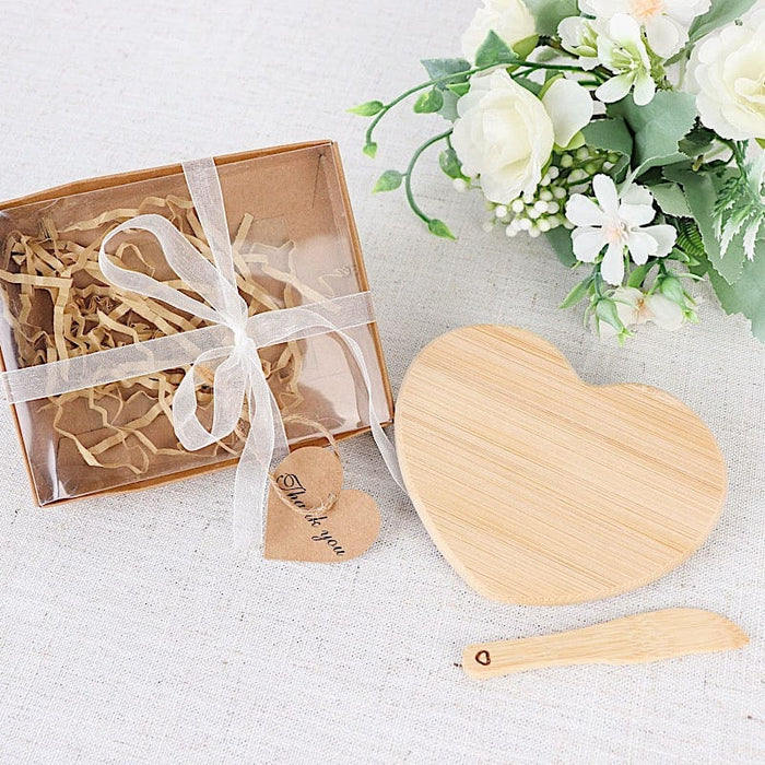 Cheese Board Set with Gift Box Rustic Wedding Party Favors FAV_W01_NAT