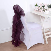 Chiffon Curly Chair Sash Bows Ties Wedding Decorations