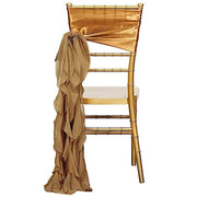 Chiffon Curly Chair Sash Bows Ties Wedding Decorations