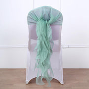 Chiffon Curly Chair Sash Bows Ties Wedding Decorations