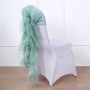 Chiffon Curly Chair Sash Bows Ties Wedding Decorations