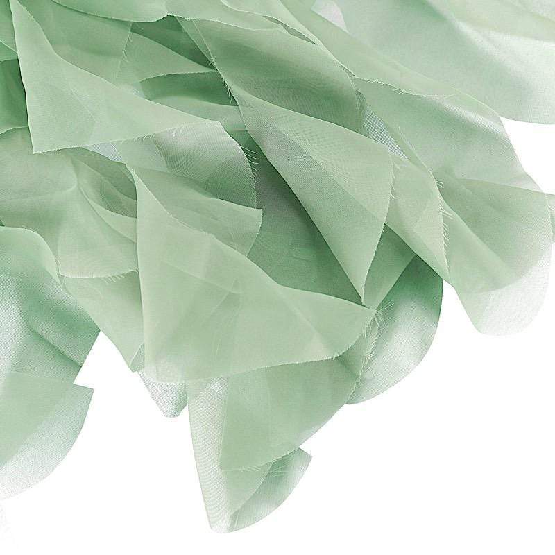 Chiffon Curly Chair Sash Bows Ties Wedding Decorations
