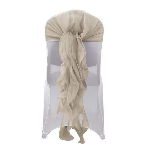 Chiffon Curly Chair Sash Bows Ties Wedding Decorations