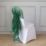 Chiffon Curly Chair Sash Bows Ties Wedding Decorations