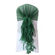 Chiffon Curly Chair Sash Bows Ties Wedding Decorations