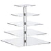 Clear Premium Square Acrylic Crystal Cupcake Stand CAKE_STND_S5