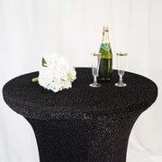 Cocktail Fitted Spandex Table Top Cover Metallic