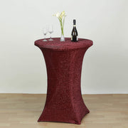 Cocktail Fitted Spandex Table Top Cover Metallic