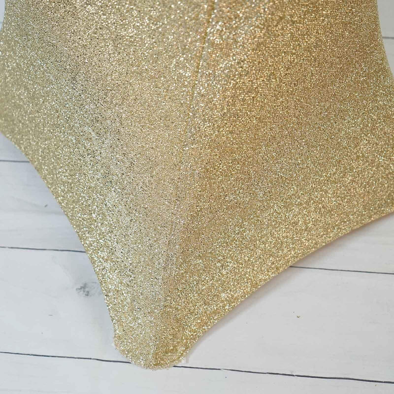 Cocktail Fitted Spandex Table Top Cover Metallic