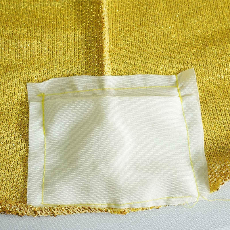 Cocktail Fitted Spandex Table Top Cover Metallic