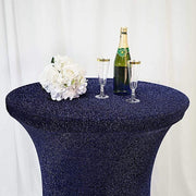 Cocktail Fitted Spandex Table Top Cover Metallic