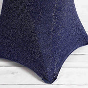 Cocktail Fitted Spandex Table Top Cover Metallic