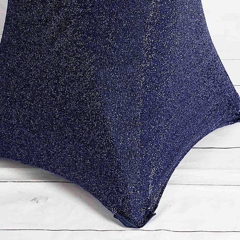 Cocktail Fitted Spandex Table Top Cover Metallic
