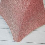 Cocktail Fitted Spandex Table Top Cover Metallic