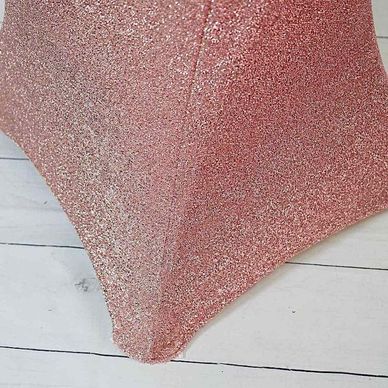 Cocktail Fitted Spandex Table Top Cover Metallic