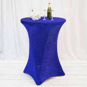 Cocktail Fitted Spandex Table Top Cover Metallic