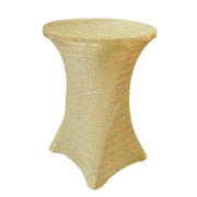 Cocktail Fitted Spandex Table Top Cover Metallic TAB_COCK23_CHMP