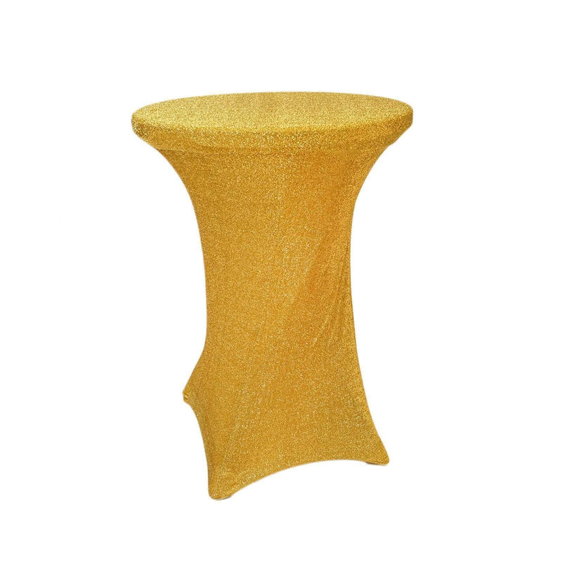 Cocktail Fitted Spandex Table Top Cover Metallic TAB_COCK23_GOLD