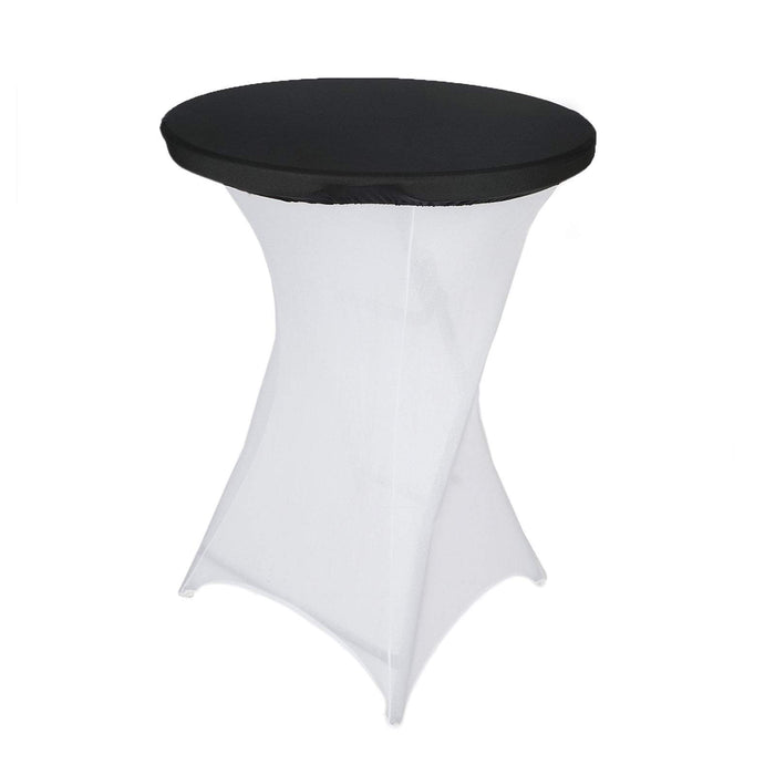 Cocktail Fitted Spandex Table Top Cover TAB_TCOCK_BLK