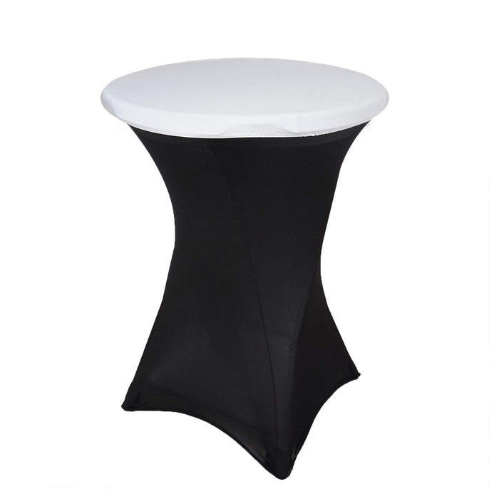 Cocktail Fitted Spandex Table Top Cover TAB_TCOCK_WHT