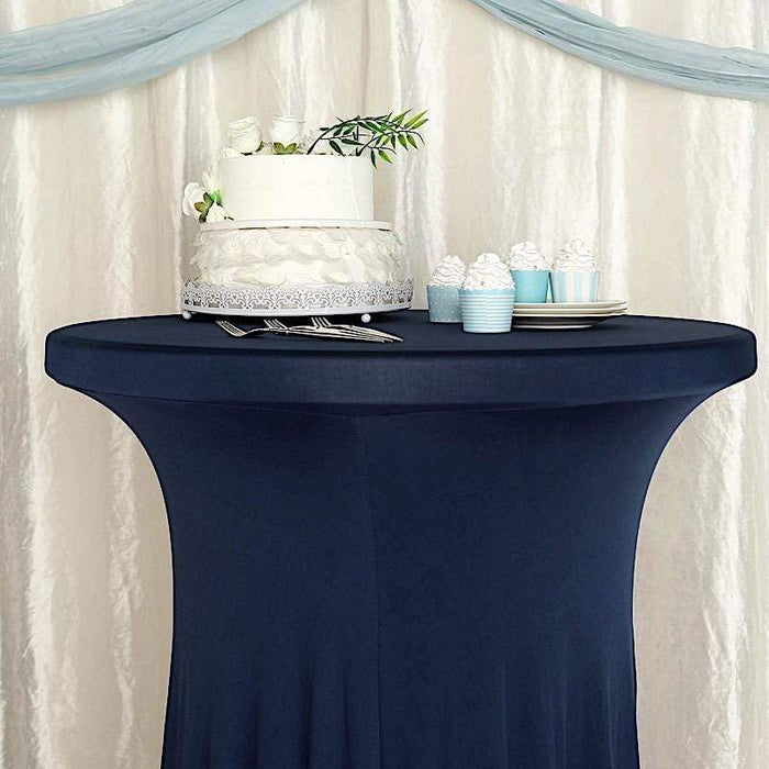 Cocktail Table Cover Natural Wavy Drapes Spandex Tablecloth